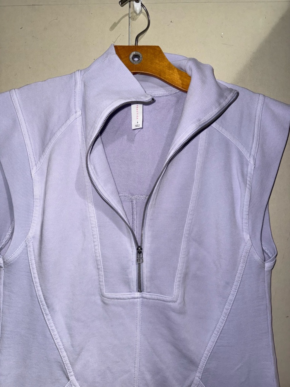 Daily practice by anthropology half zip sleeveless lavender mini dress size S - Picture 3 of 6